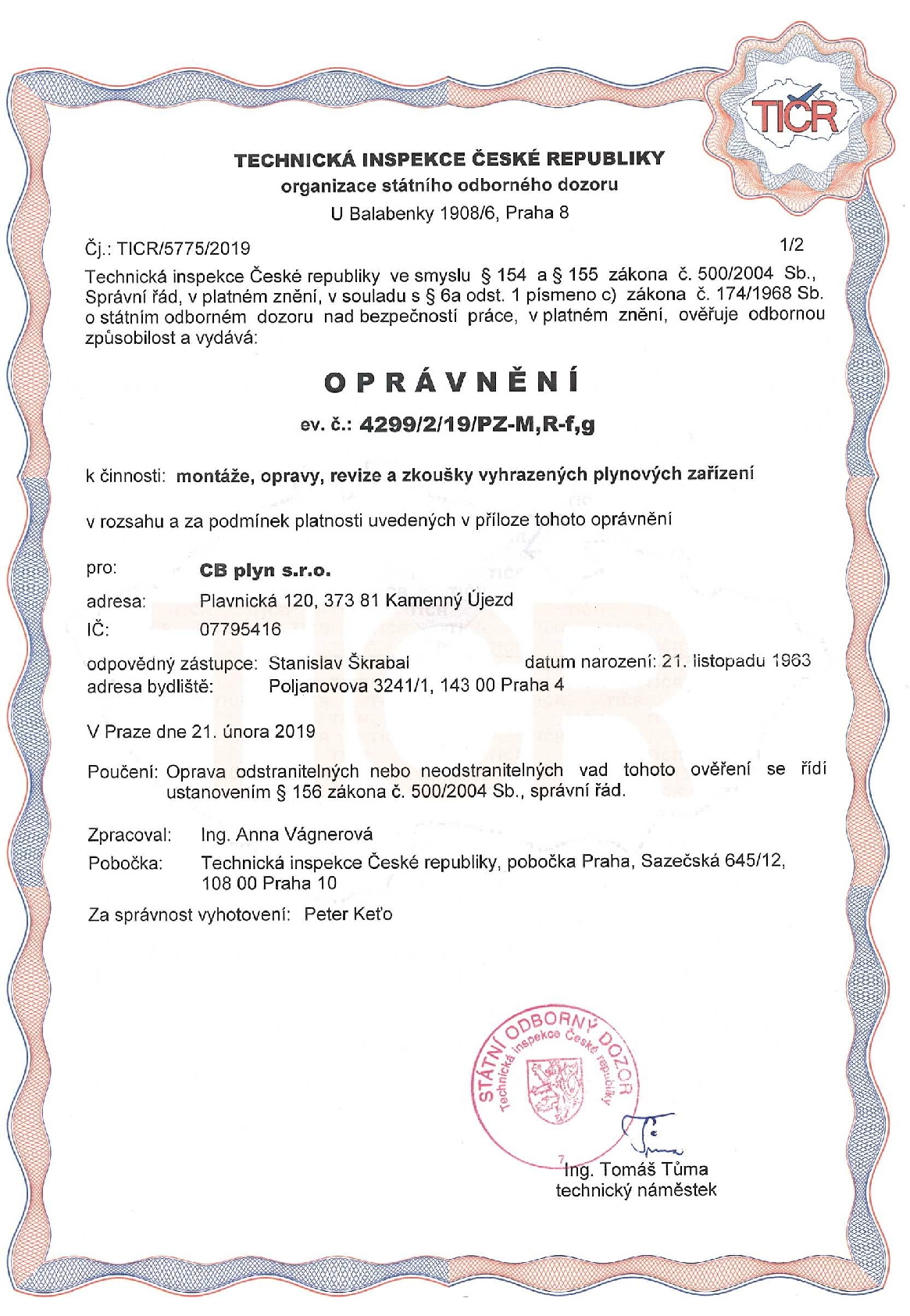 Certifikát