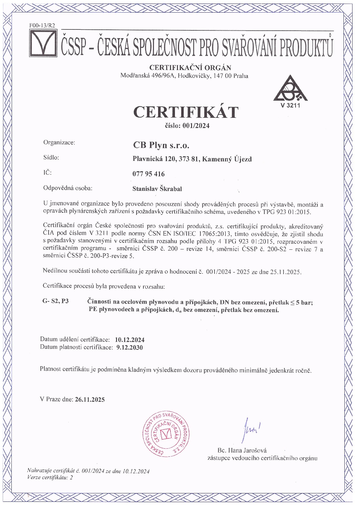 Certifikát